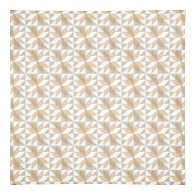 Neutral Barn Star Pattern Cotton Twill Napkin
