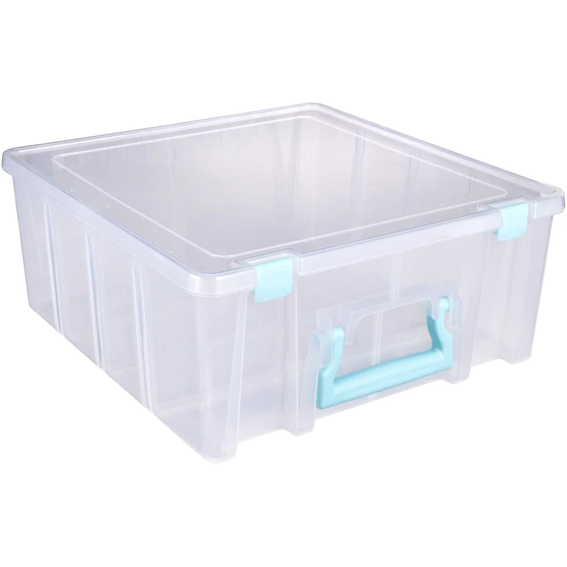 ArtBin® Aqua Super Satchel™ Double Deep Storage Bin with Dividers