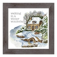 Walking in a Winter Wonderland Western Gray Framed Print
