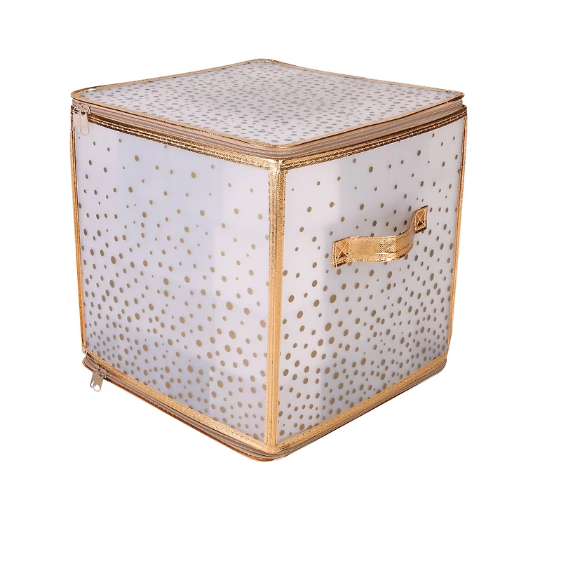 Simplify Clear & Gold Ornament Organizer