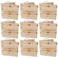 9 Packs: 2 ct. (18 total) 10" x 10" Natural Wood Square Plaques by Make Market®