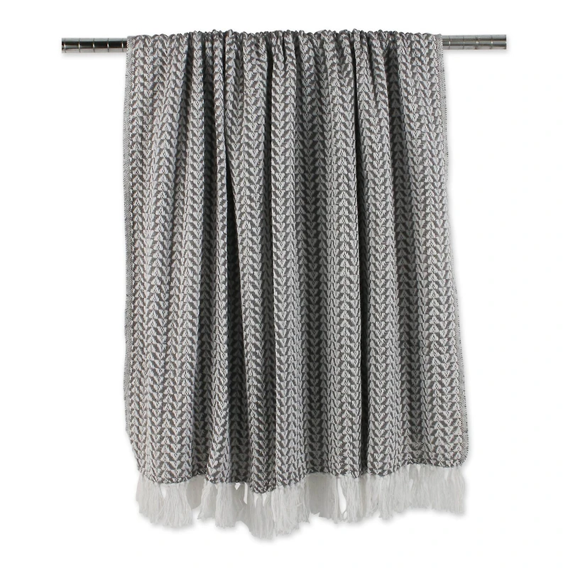 DII® Gray Arrowhead Woven Throw