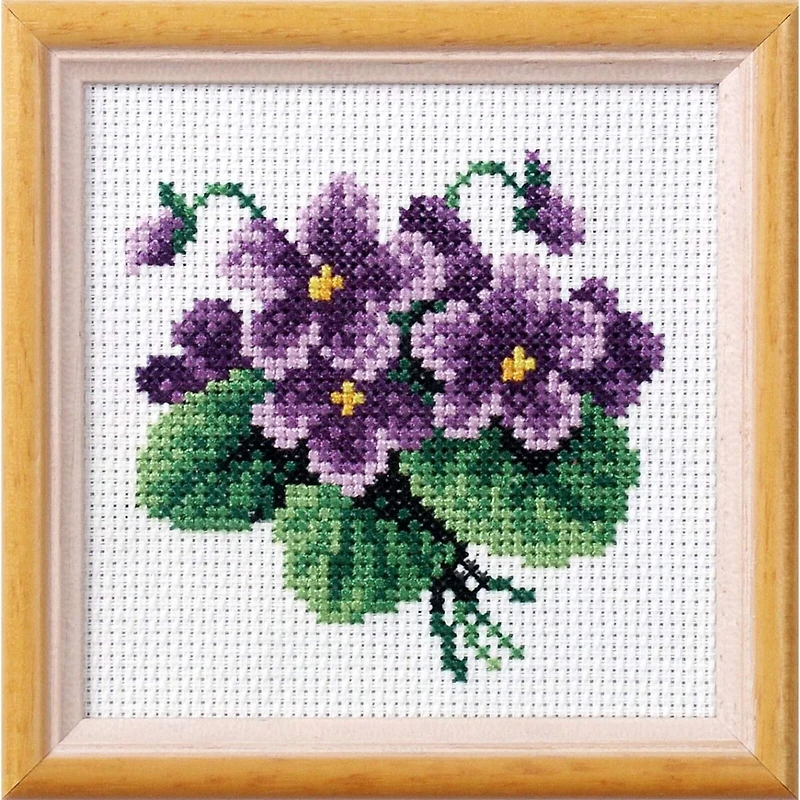 Orchidea Cross Stitch Kit Violets