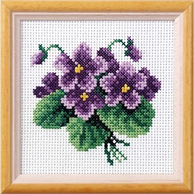 Orchidea Cross Stitch Kit Violets