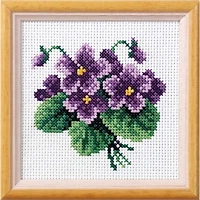 Orchidea Cross Stitch Kit Violets