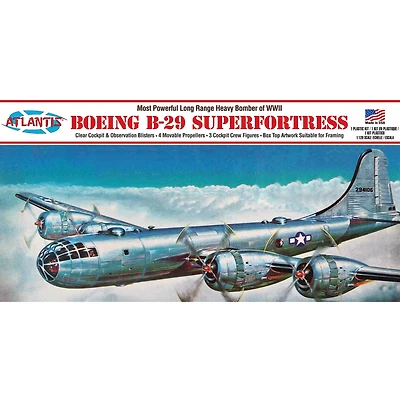 Atlantis® Boeing B-29 Superfortress Plastic Model Kit with Swivel Stand