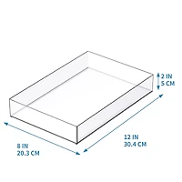 12 Pack: 12" x 8" Clear Stacking Storage Tray by Simply Tidy™