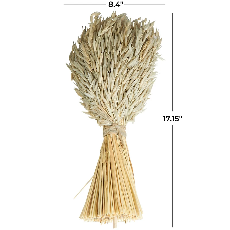 17" Beige Wheat Stalk Grass Bundle Natural Foliage