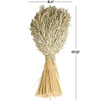 17" Beige Wheat Stalk Grass Bundle Natural Foliage