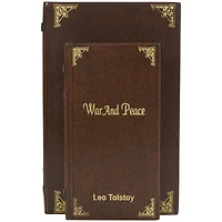 Brown War & Peace Storage Faux Book Box Set