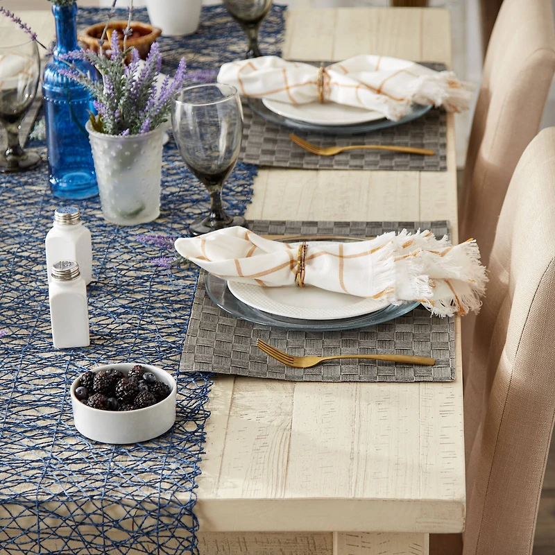 DII® Reversible Basket Weave Woven Placemats