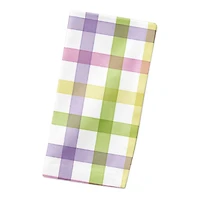 Pastel Plaid Napkin 10" x 10" Cotton Twill Napkin