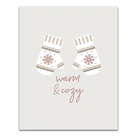 Warm And Cozy Mittens 16x20 Canvas Wall Art