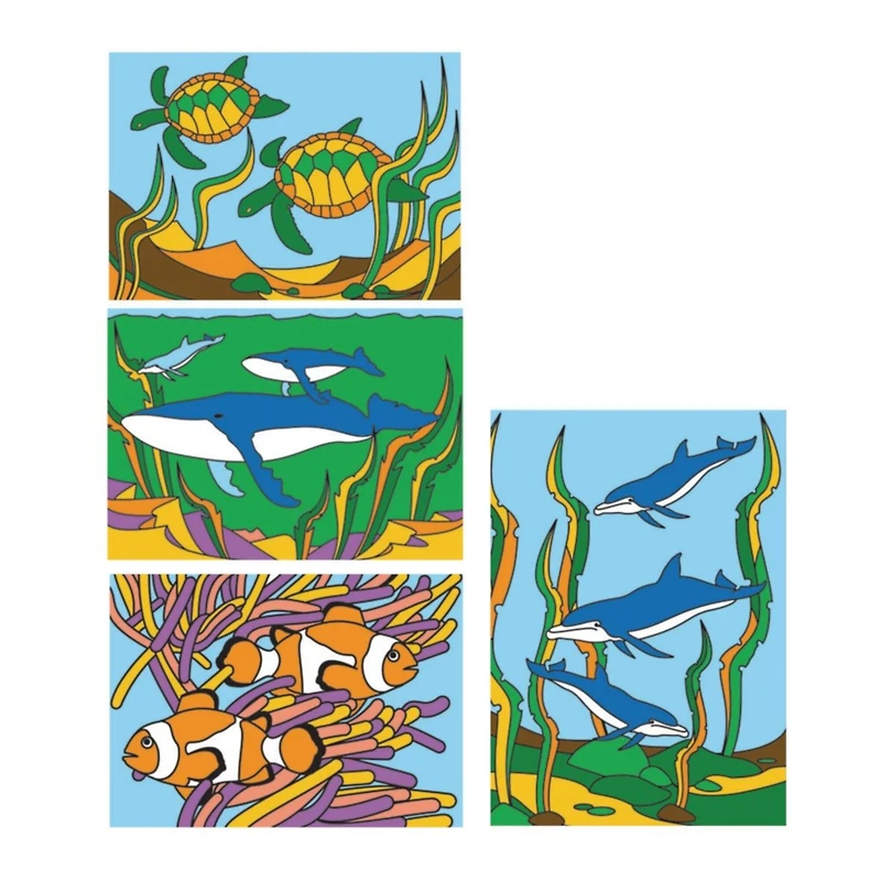 S&S® Worldwide Sea Life Sand Art Board Set