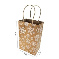 Small Snowflakes Kraft Gift Bags, 6ct. by Celebrate It™