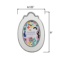 Flora Bunda 4" x 6" Oval with SideLine Ceramic Frame