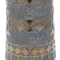 Gold Porcelain Contemporary Vase 16" x 7" x 7"