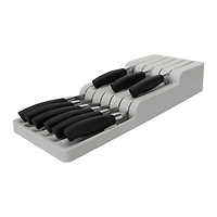 Kitchen Details 2-Tier Gray In-Drawer Knife Organizer