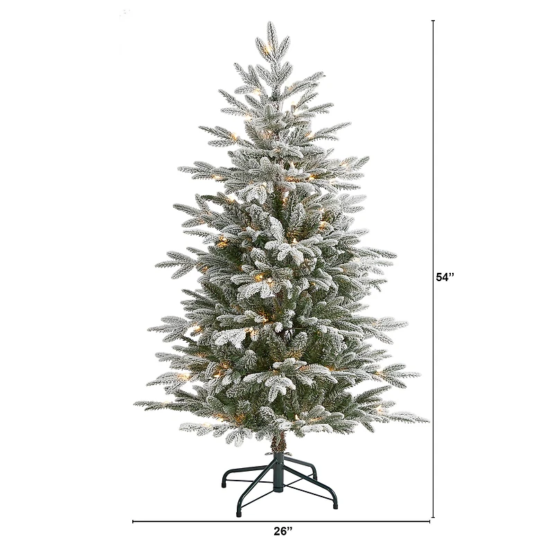 4.5ft. Pre-Lit Manchester Spruce Artificial Christmas Tree, Clear LED Lights