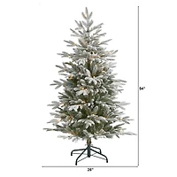4.5ft. Pre-Lit Manchester Spruce Artificial Christmas Tree, Clear LED Lights