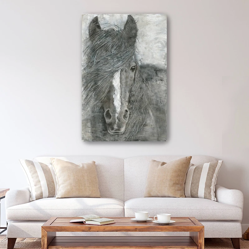 Horse In The Wind Canvas Giclee