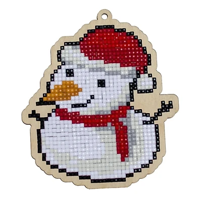 Wizardi Diamond Painting Ornament Kit Snowman