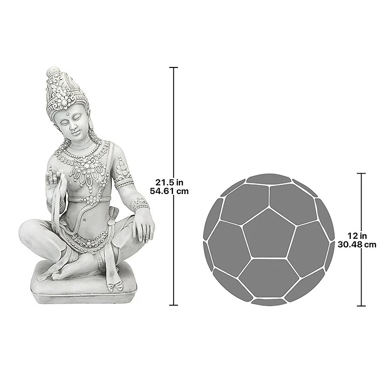 Design Toscano 21.5" Sitting Thai Teppanom Beautiful Being Statue