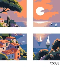 Coastal Sunset Paint-by-Number Gallery Mini Kit by Ashland®