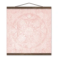 Distressed Blush Element Teak Hanging Canvas