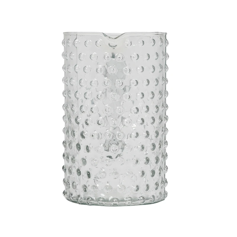 Hello Honey® Clear Hand-Blown Hobnail Glass Pitcher
