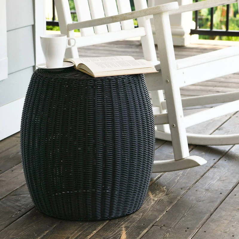 Household Essentials 18" Woven Storage End Table