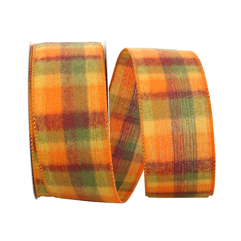 2.5" x 20yd. Reliant Wired Flannel Peak Plaid Ribbon