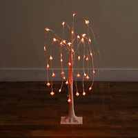 3ft. Pre-Lit Artificial Valentine's Day Willow Tree with 40 Heart Shaped LED Lights