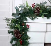 9ft. Pre-Lit LED Christmas Woods Artificial Garland