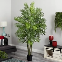 6ft. Potted Areca Palm Silk Tree