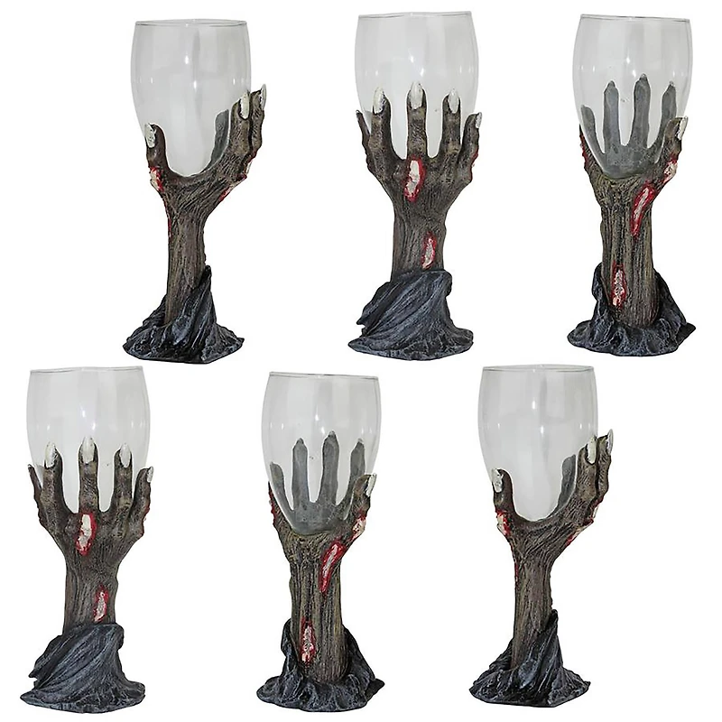Design Toscano 7.5" Toast of the Zombie Sculptural Goblet Set