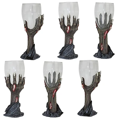 Design Toscano 7.5" Toast of the Zombie Sculptural Goblet Set