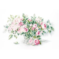Luca-s Bouquet Of Pink Roses Counted Cross Stitch Kit