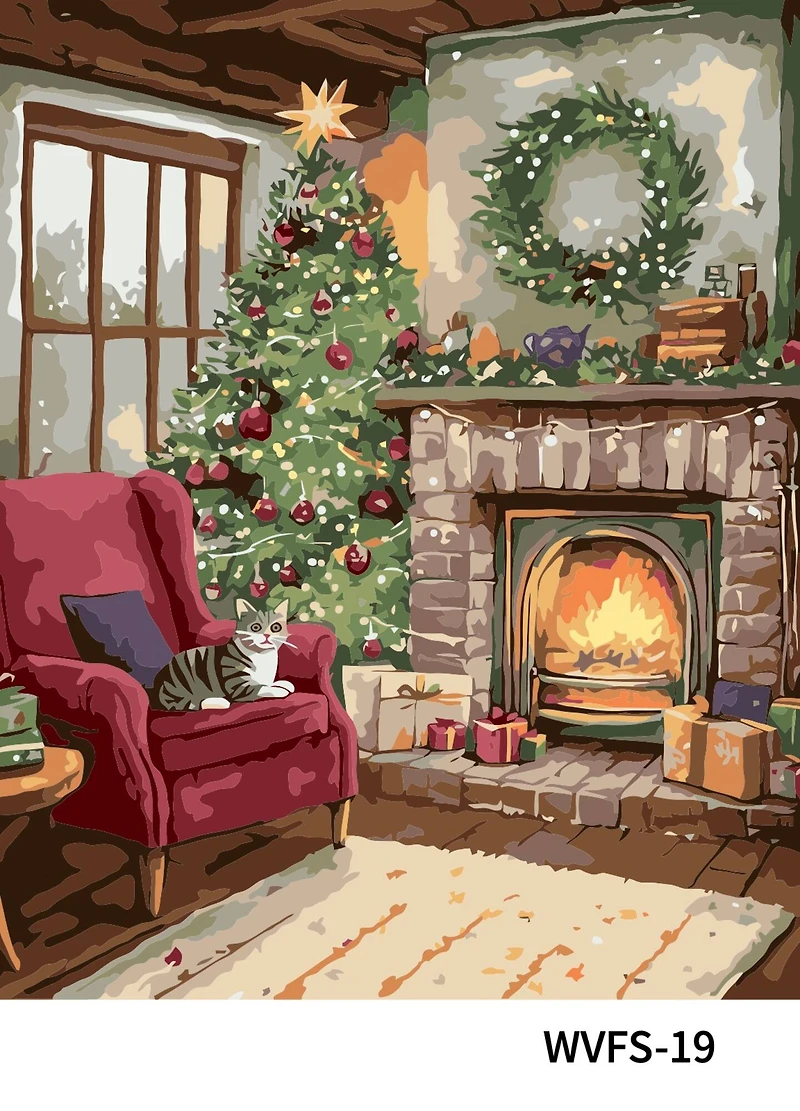 16" x 20" Cozy Fireplace Paint-by-Number Kit by Artist's Loft™