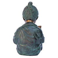 Design Toscano 13" Story Book Girl Bronze Garden Statue