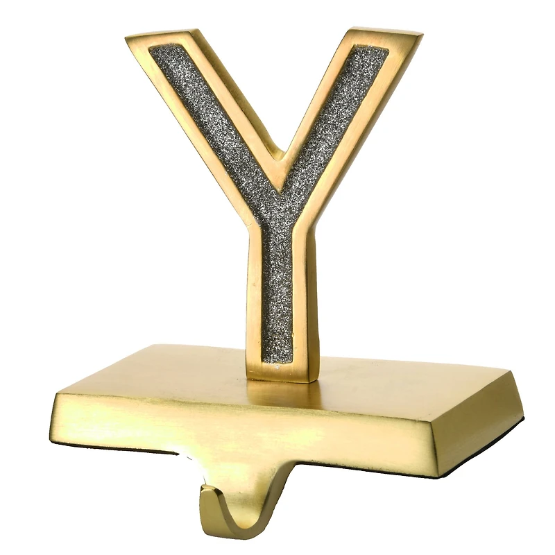 5" Silver Sparkle JOY Stocking Holders, 3ct.