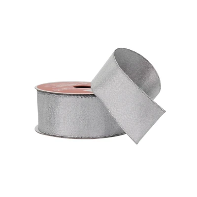 1.5" x 30ft. Silver Shimmer Wired Ribbon by Celebrate It®