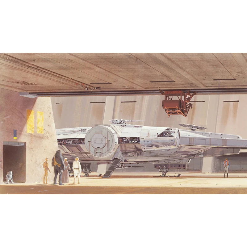 RoomMates Ralph Mcquarrie's Star Wars Docking Bay Millennium Falcon Peel & Stick Mural