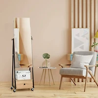 NEX™ 5ft. Yellow Jewelry Armoire on Casters with Chest Drawer