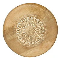 22" Brown Mango Wood Traditional Accent Table