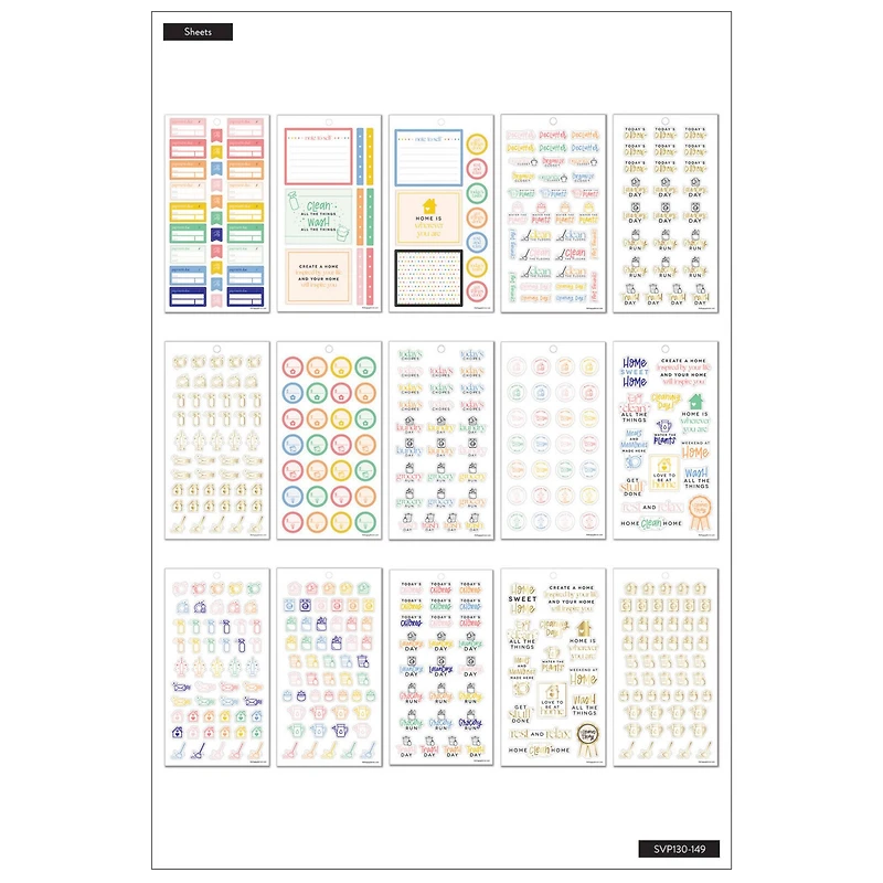 The Classic Happy Planner® Essential Home Value Pack Stickers