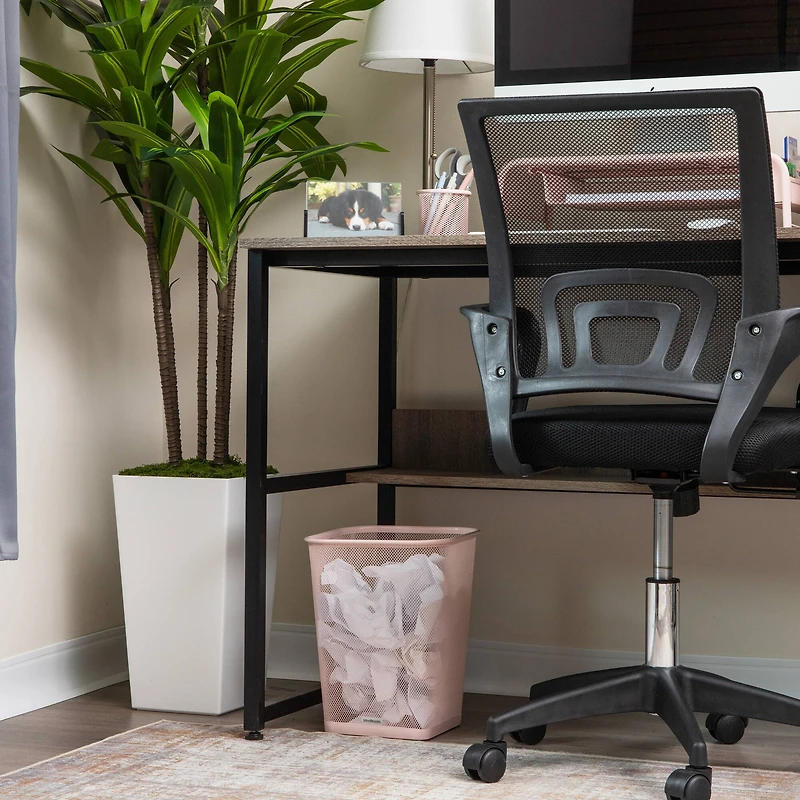 Mind Reader 2 Piece Square Metal Mesh Waste Basket Set