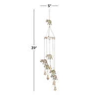 39" Gold Metal Elephant Eclectic Windchime