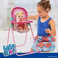 509 Crew Baby Alive Pink and Rainbow Doll Highchair Set