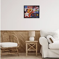 Stupell Industries Rockstar Americana Music Tribute Floater Framed Art